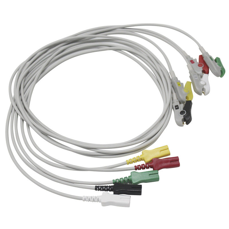 LL ECG Leadwires 5 μολύβδου αιφνιδιαστικό Grabber Datex Siemens Γερμανία-Hellige Kontron καρφιτσών AAMI 6PIN Bionet τύπων διπλό