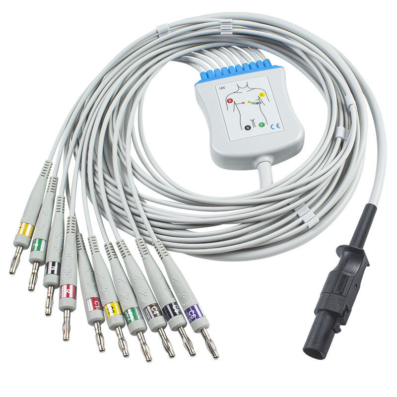 Καλώδιο και Leadwires 12 μπανάνα 4,0 q-πίεσης 60-00181-01 EKG Mortara 60-00180-01 IEC καρφιτσών