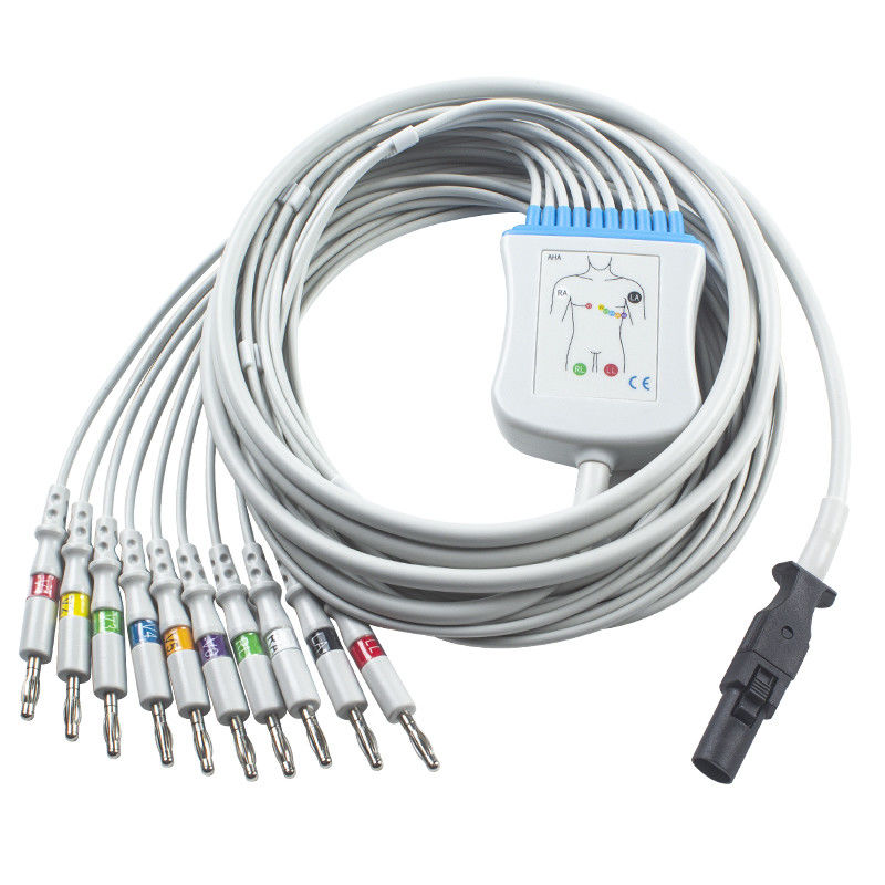 Καλώδιο και Leadwires 12 μπανάνα 4,0 q-πίεσης 60-00181-01 EKG Mortara 60-00180-01 IEC καρφιτσών