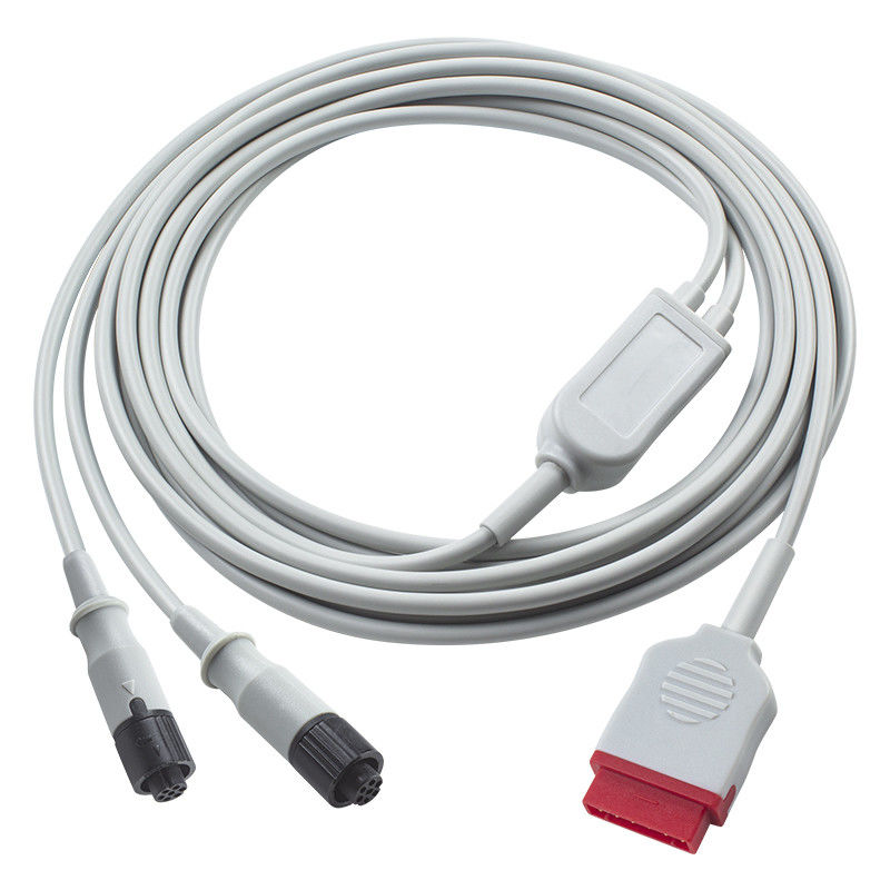 GE IBP Adapter Cable 11pin με διπλό λογικό συνδετήρα Medex B650 Tram 500 Transducer Extension Cable