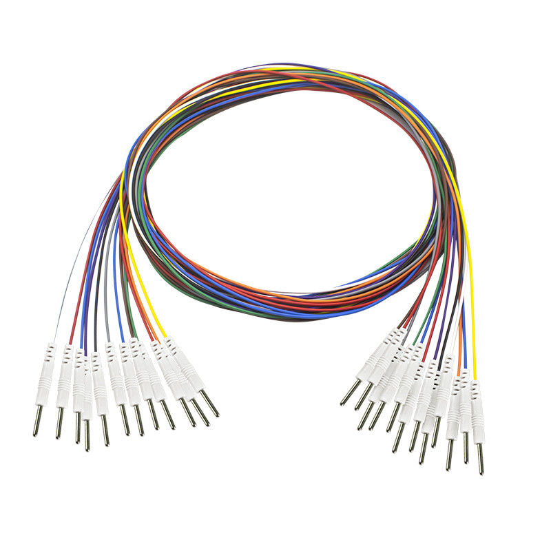 Din 2.0 Plug to 2.0 mm Pin Type EEG Electrode Cable for EEG Cap Standard Length 1.5M Το καλώδιο ηλεκτροδίου για το EEG έχει ένα μέγιστο μήκος 1,5M.