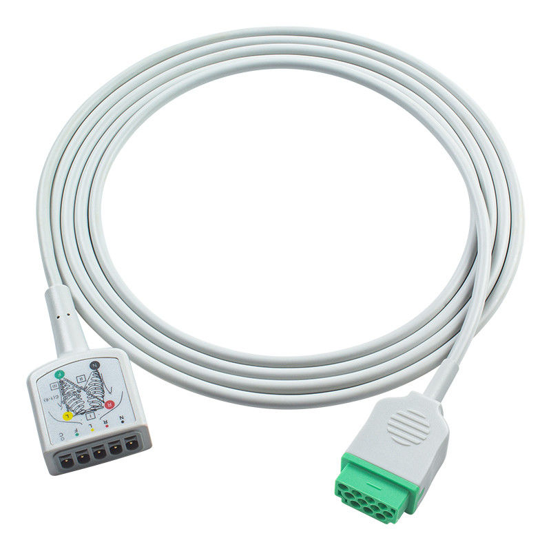 GE Marquette 11Pin 5Lead ECG Trunk Adapter Καλώδιο 1553AAO 120 250cx 259cx Vivid S6 ECG Καλώδιο επέκτασης Euro Style