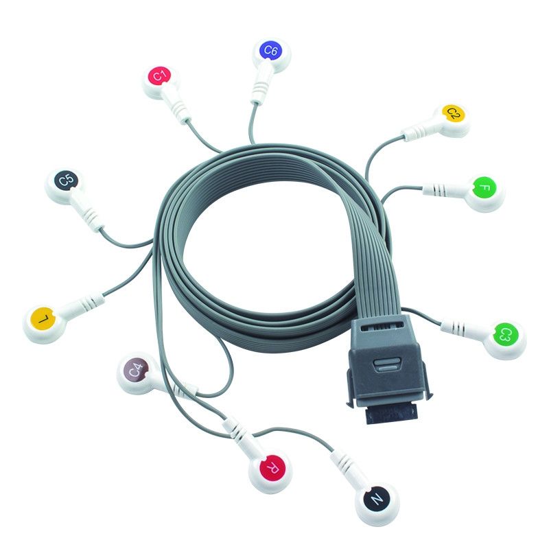 Γκρέι 10 Lead ECG Holter Cable συμβατό με το Edan Biomedical Instrument IEC Snap