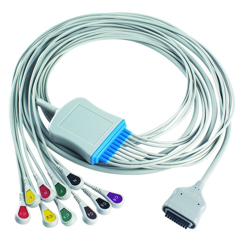 EDAN Dx12 10Lead ECG Holter Cable Snap 2.2M Τάγμα καλωδίων και καλωδίων μήκους 0.8/1.2M