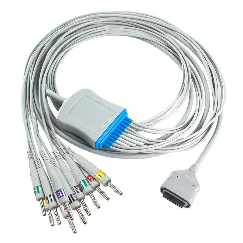 EDAN Dx12 10Lead ECG Holter Cable Banana For Trunk μήκος καλωδίου 2.2M συμβατότητα