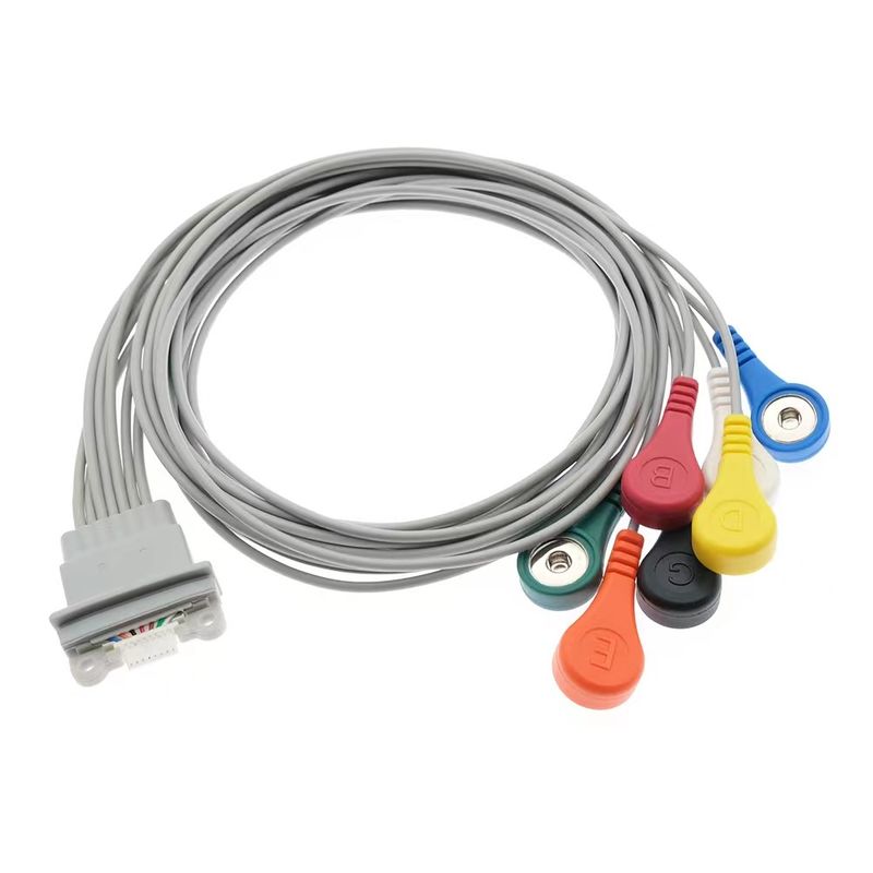 Συμβατό με το Schiller Medilog AR12 Plus ECG Holter καλώδιο 7Lead IEC Snap AR4 Plus FD5