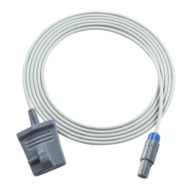 Συμβατό Trismed 7000K για ενήλικες Soft Tip Direct SpO2 Sensor 3.0M 5Pin Single Notch Digital Tech