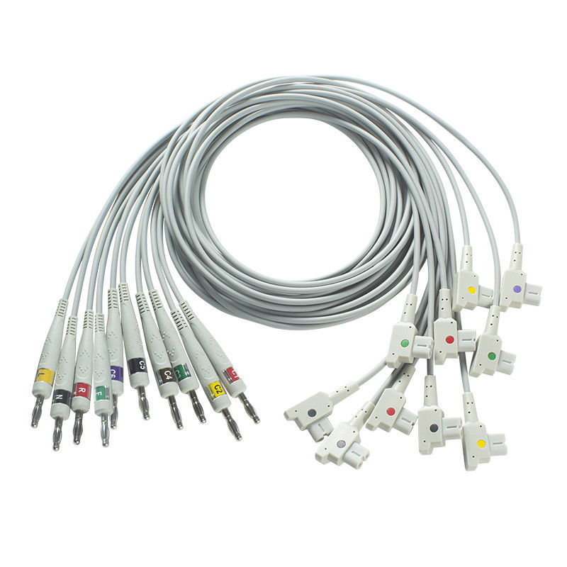 Συμβατό καλώδιο διάγνωσης GE ECG 10Lead IEC Banana για GE AM4, AM5, CASE 12, CASE 15, CASE 16,CENTRA MAC12