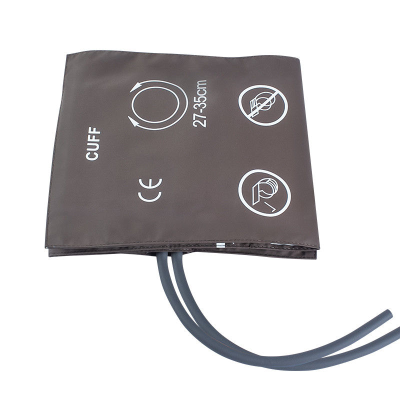 Ενήλικες NIBP Cuff Διπλό σωλήνα 27-35cm TPU Cuff Καφέ σακούλα Τύπος συσκευασίας