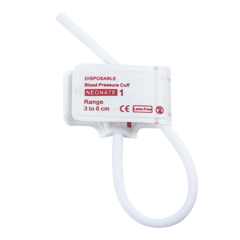 Μία φορά χρησιμοποιούμενο νεογέννητο NIBP Cuff Single Tube Μέγεθος 1 3-6cm Χωρίς λατέξ