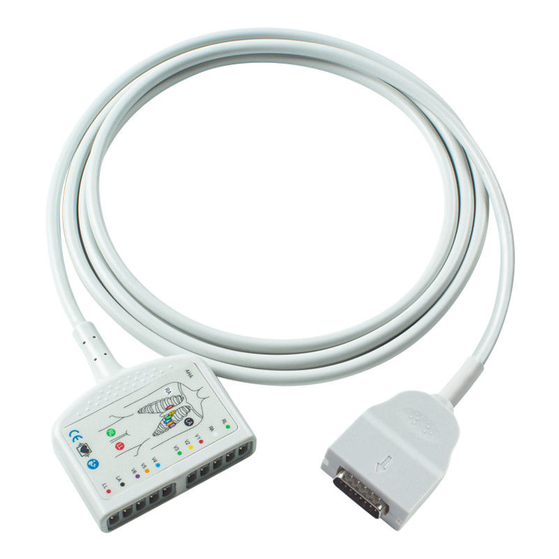 OD6mm 2.2M ECG καλώδιο κορμού συμβατό με Mortara Burdick 1600 300 3100 400 6100 800