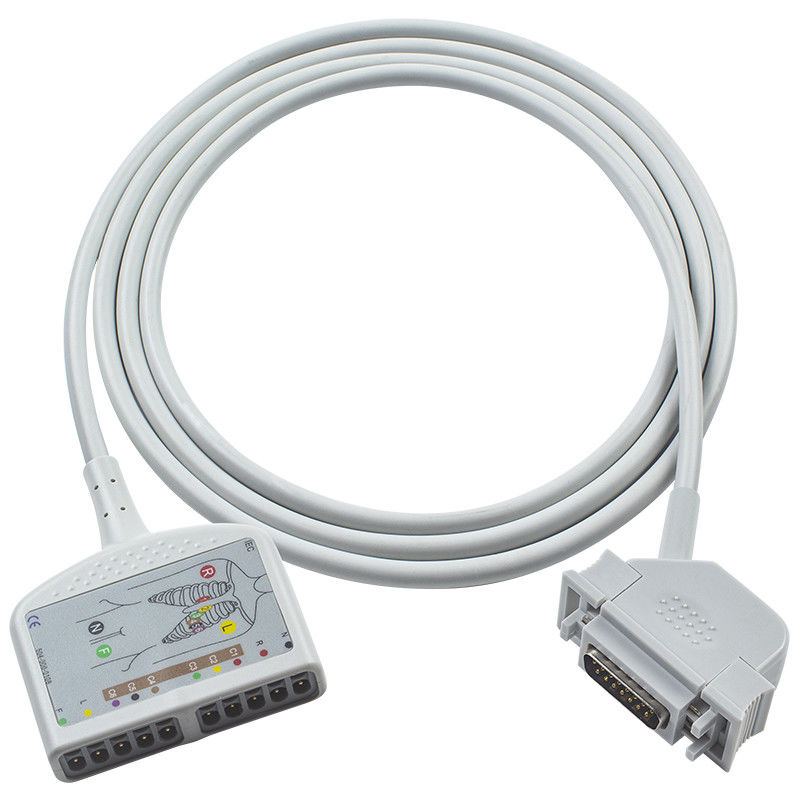 Χωρίς λάτεξ 10Lead ECG Trunk Cable για Cardiosys EK36 EK403 EK41 EK413 EK43 EK512 EK53