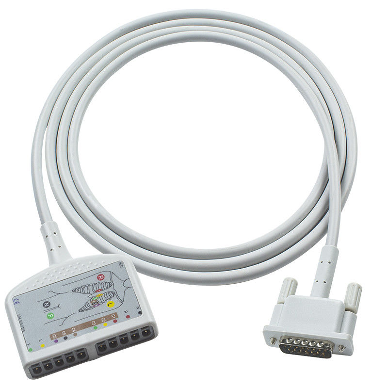 OD6mm 2.2M P-Hilips EKG καλώδιο Κεφάλαιο καλώδιο για M1770A M1771A M1772A Pagewriter 100 Pagewriter 200