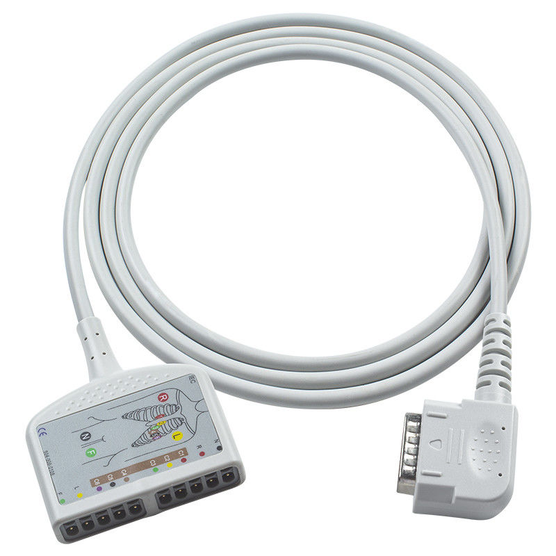 Απαλλαγμένο από λατέξ 15Pin 10Lead EKG Trunk Cable IEC/AHA για 108 109 110 1210 1211 601 Cardico 302