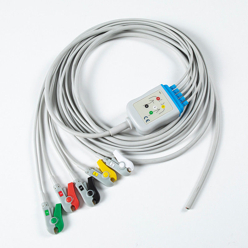 Ημιτελές καλώδιο ΕΚΓ χωρίς σύνδεσμο 5Lead ECG Grabber IEC 2,5m 5,0 διάμετρος
