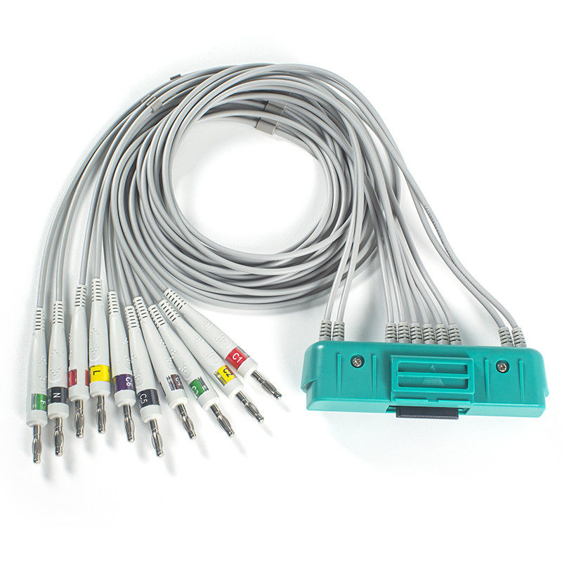 Δικτυακό καλώδιο ΗΚΓ 10Lead IEC Banana 4.0mm για το Nihon Kohden ECG-9320 ECG-9522P BR-911D
