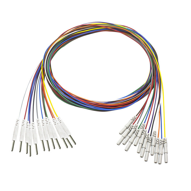 Τα ηλεκτρόδια βελόνων Eeg καρφιτσών DIN 1.5mm2.0mm κάλυψαν το χρυσό ηλεκτρόδιο EEG EMG Leadwires