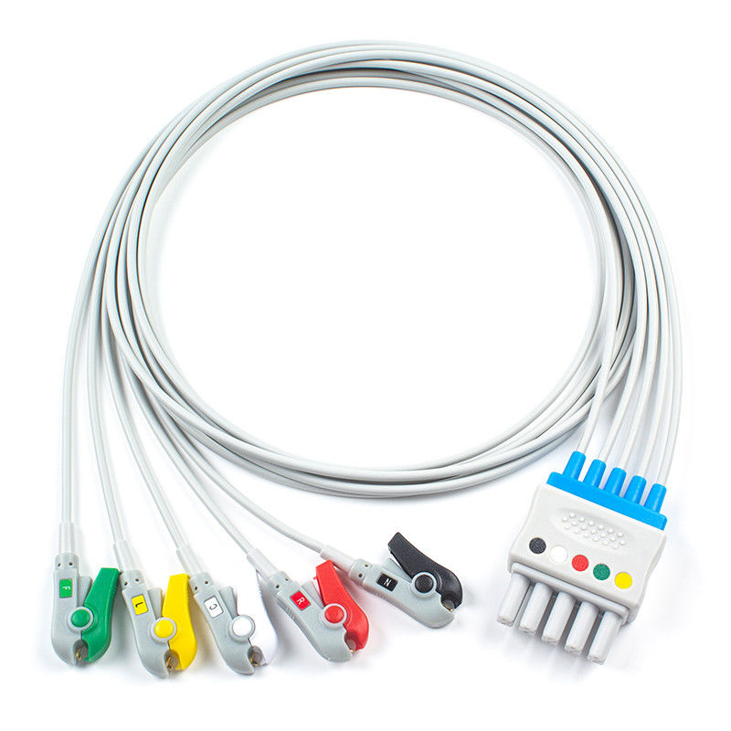 Siemens Drager ECG Leadwires 5956359 MP03414 έθεσε το συνδετήρα Grabber 5 μολύβδου στο διπλό συνδετήρα καρφιτσών 5