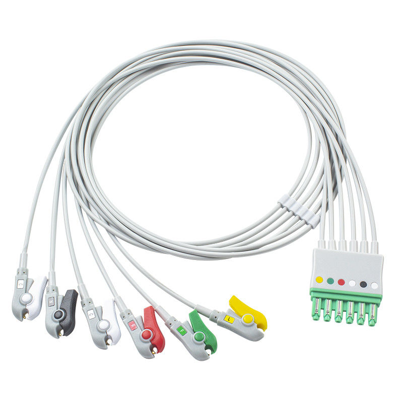Καλώδια 6 άπειρο M540 MultiMed μολύβδου Siemens Draeger MP03405 ECG Grabber M300 καλωδίων μολύβδου συν το συνδετήρα IEC