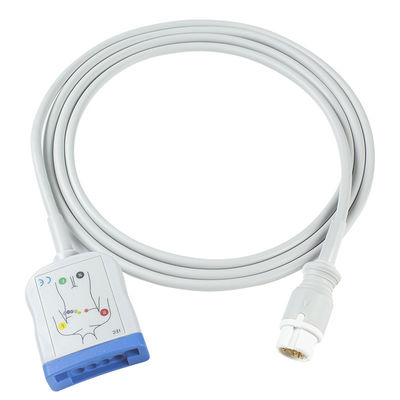 Philips 12Pin 6+4 υπομονετικό καλώδιο IEC ECG καλωδίων AAMI ECG Trunck