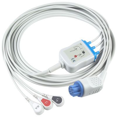Για το Datex Ohmeda συμβατό καλώδιο ECG άμεσης σύνδεσης 3Lead AHA Snap